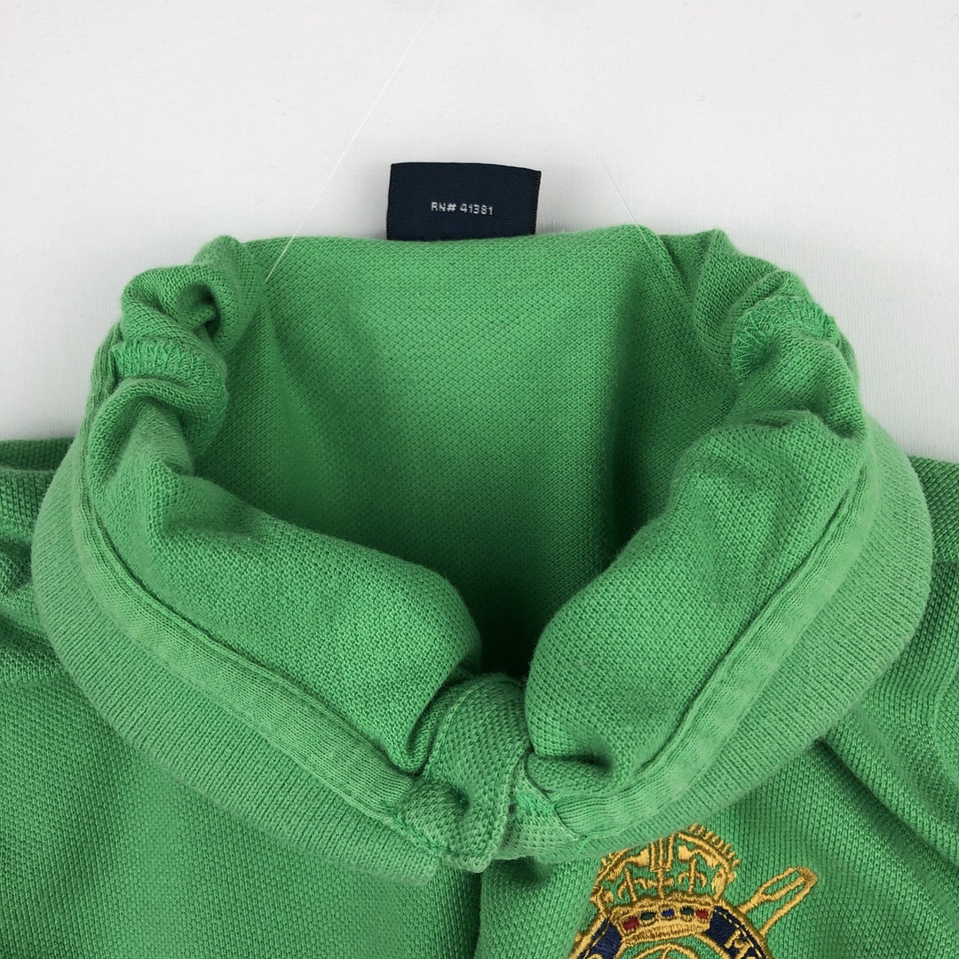 Ralph Lauren THE SKINNY POLO Long-Sleeve Polo Shirt, Women's Size L (approx.) cotton green type yellow green Vintage Second Hand