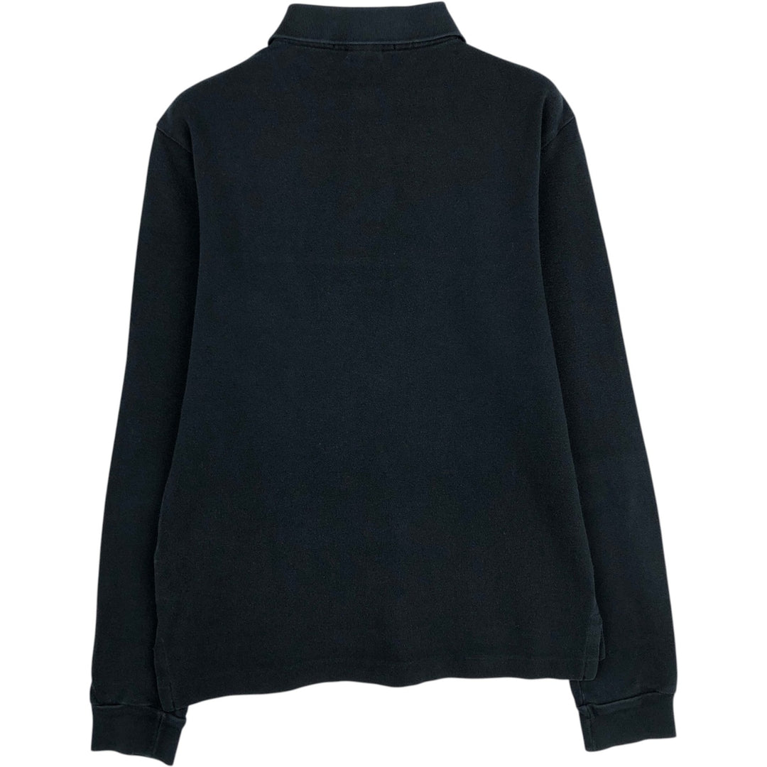 Ralph Lauren POLO by Ralph Lauren SLIM FIT Long-Sleeve Polo Shirt (Women's Size S) cotton navy blue type Vintage Second Hand