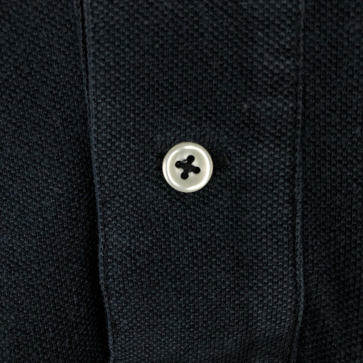 Ralph Lauren POLO by Ralph Lauren SLIM FIT Long-Sleeve Polo Shirt (Women's Size S) cotton navy blue type Vintage Second Hand