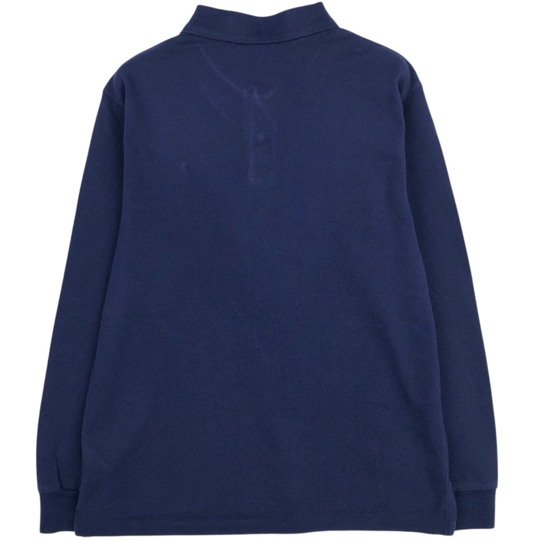 Ralph Lauren POLO RALPH LAUREN Long-Sleeve Polo Shirt, Women's Size M (approx.), Polo Bear cotton navy blue type Vintage Second Hand