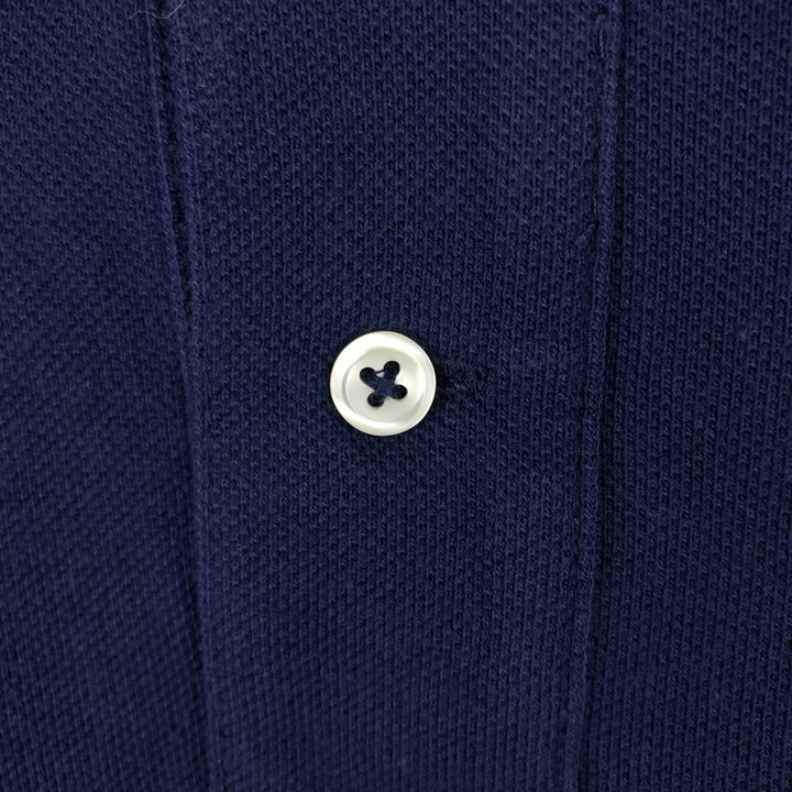 Ralph Lauren POLO RALPH LAUREN Long-Sleeve Polo Shirt, Women's Size M (approx.), Polo Bear cotton navy blue type Vintage Second Hand