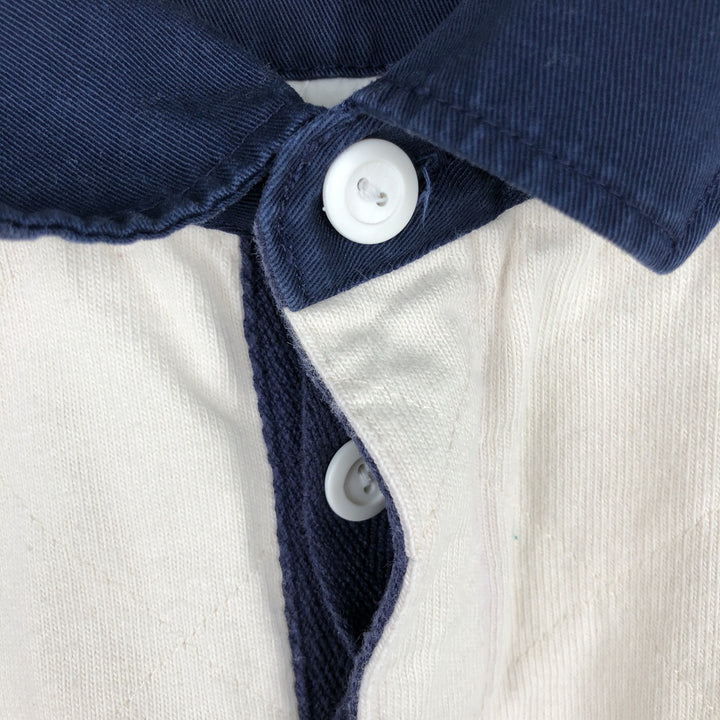 Ralph Lauren POLO by Ralph Lauren Long-Sleeve Rugby Shirt, Women's Size M (approx.) cotton ivory Vintage Second Hand