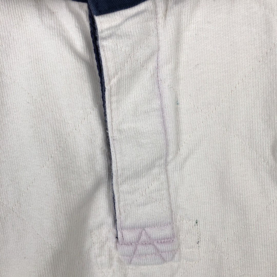 Ralph Lauren POLO by Ralph Lauren Long-Sleeve Rugby Shirt, Women's Size M (approx.) cotton ivory Vintage Second Hand