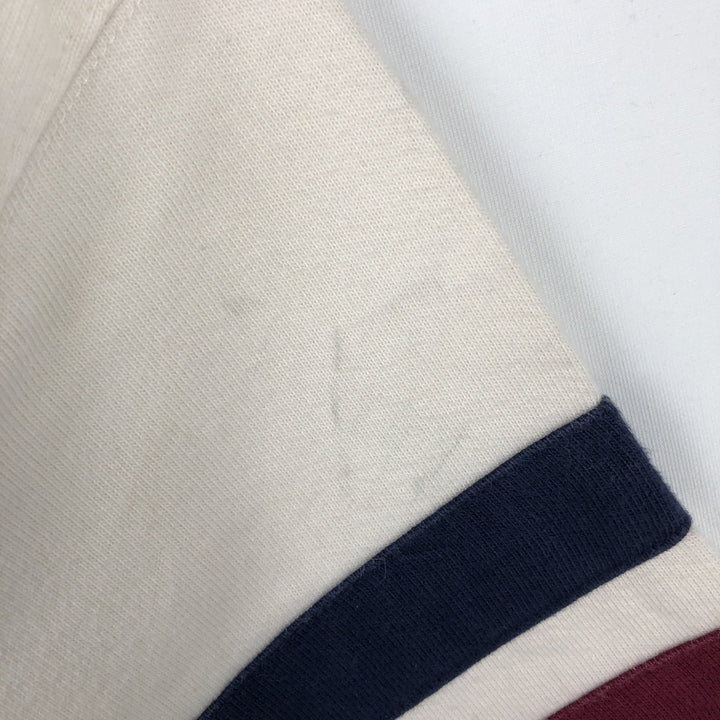 Ralph Lauren POLO by Ralph Lauren Long-Sleeve Rugby Shirt, Women's Size M (approx.) cotton ivory Vintage Second Hand
