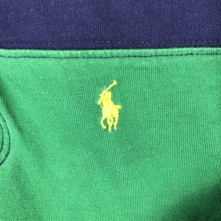 Ralph Lauren POLO by Ralph Lauren Striped Pattern Long-Sleeve Rugby Shirt, Women's Size S (approx.) cotton navy blue type Vintage Second Hand