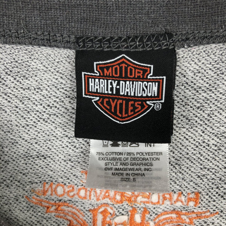 Harley-Davidson advertising sweatshirt, women's size S (approx.) cotton gray type Vintage Second Hand