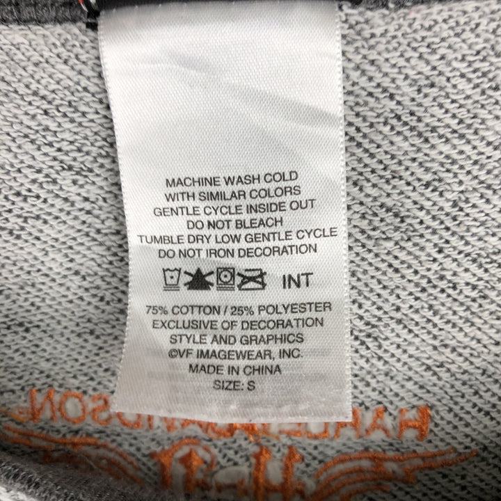 Harley-Davidson advertising sweatshirt, women's size S (approx.) cotton gray type Vintage Second Hand