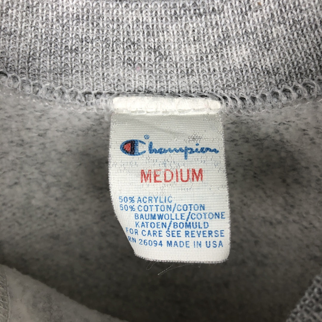 80'S Champion Tricolor Tag College Sweatshirt, Made in USA, Women's Size M (Equivalent), Vintage acrylic gray type Vintage Second Hand
