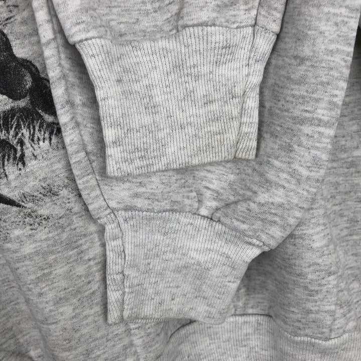 Hanes Horse Print Animal Sweatshirt (Men's Size L) cotton gray type Vintage Second Hand