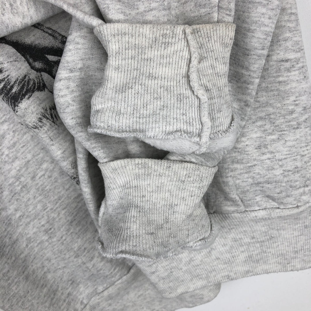 Hanes Horse Print Animal Sweatshirt (Men's Size L) cotton gray type Vintage Second Hand