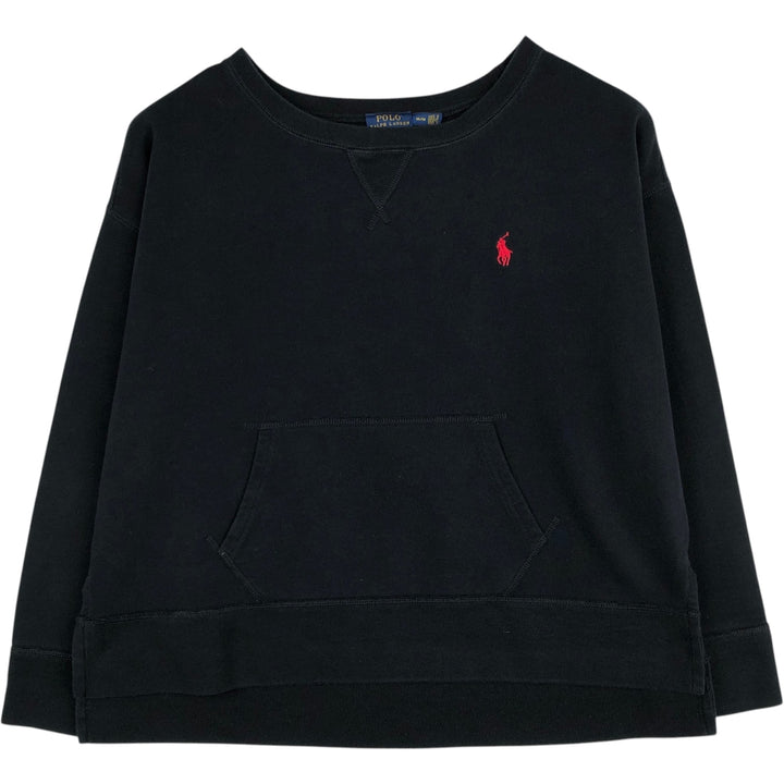 Ralph Lauren POLO RALPH LAUREN One-point logo sweatshirt, sweatshirt, men's M size unclear black type Vintage Second Hand