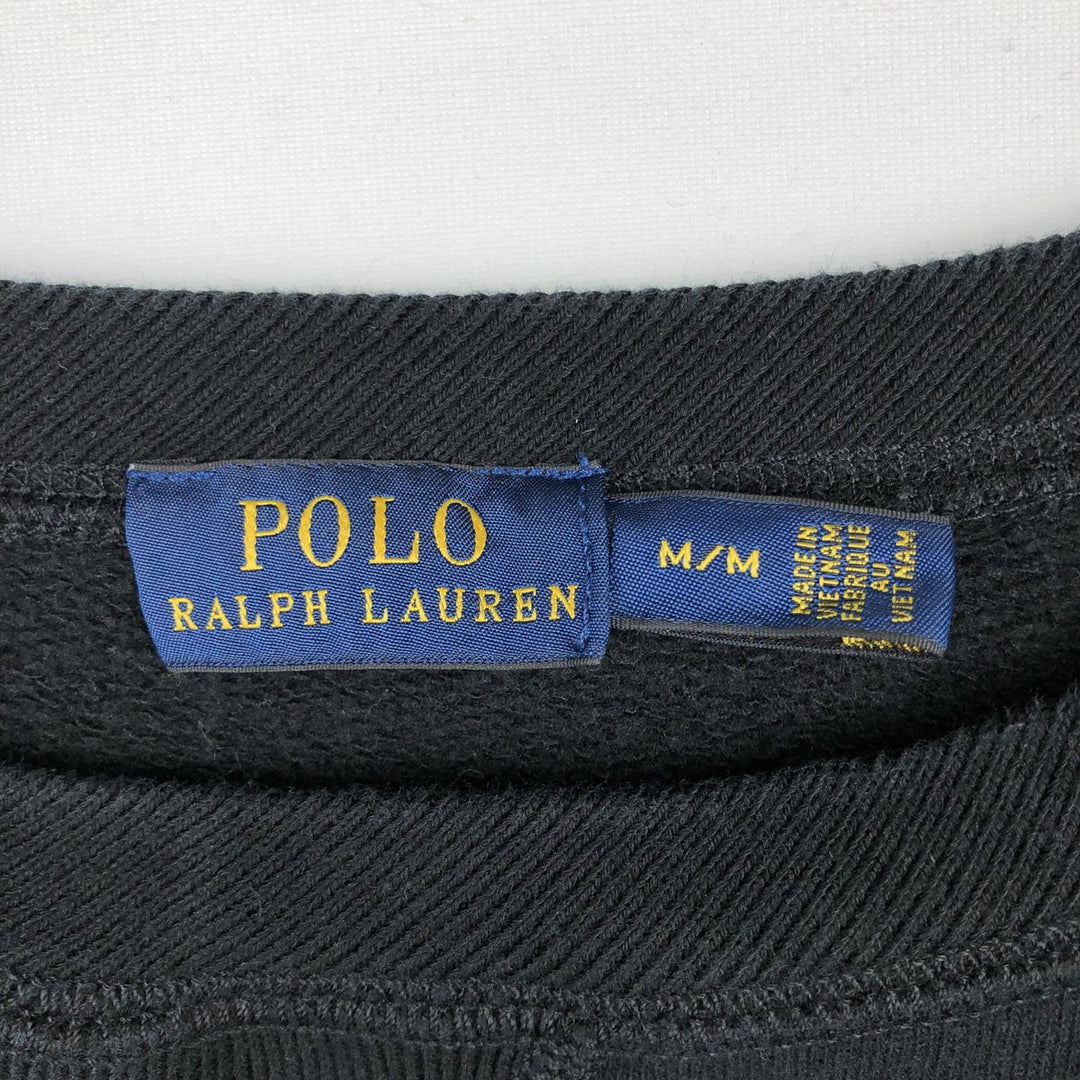 Ralph Lauren POLO RALPH LAUREN One-point logo sweatshirt, sweatshirt, men's M size unclear black type Vintage Second Hand