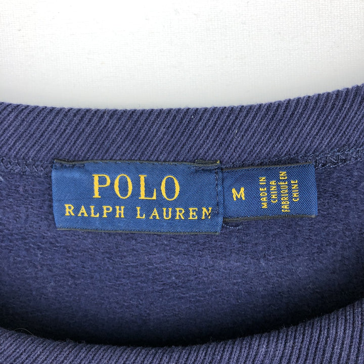 Ralph Lauren POLO RALPH LAUREN Printed Sweatshirt, Women's Size M (approx.) cotton navy blue type Vintage Second Hand