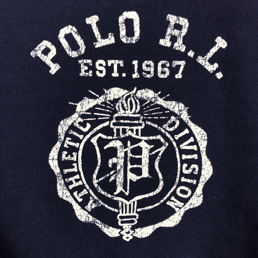 Ralph Lauren POLO RALPH LAUREN Printed Sweatshirt, Women's Size M (approx.) cotton navy blue type Vintage Second Hand