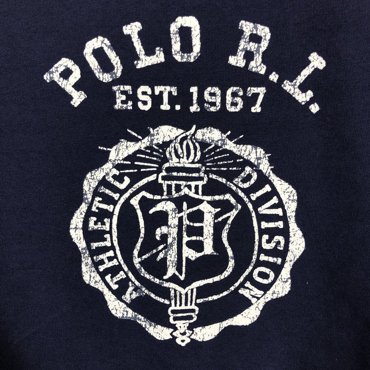 Ralph Lauren POLO RALPH LAUREN Printed Sweatshirt, Women's Size M (approx.) cotton navy blue type Vintage Second Hand