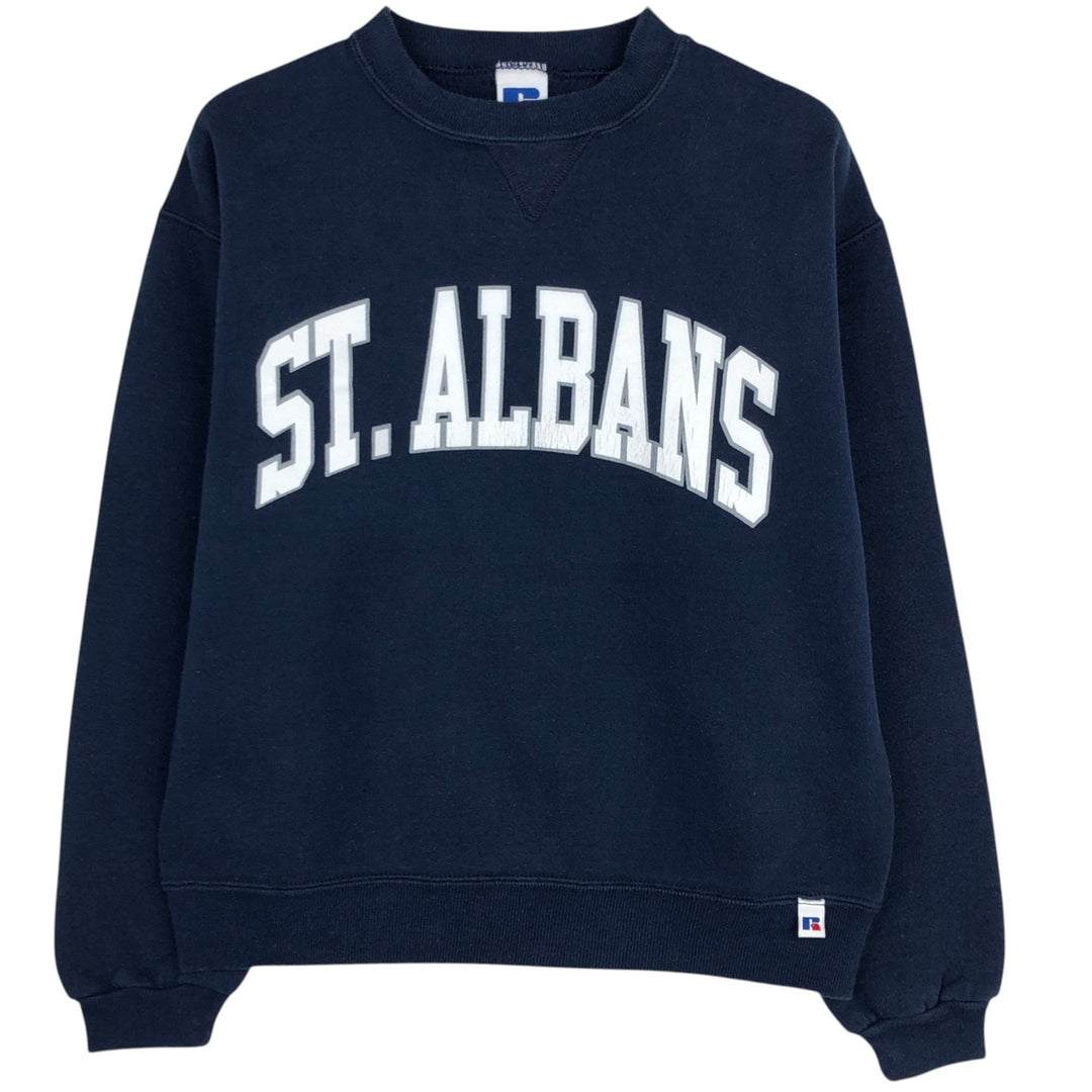 90'S Russell College Sweatshirt, Women's Size M (approx.), Vintage cotton navy blue type Vintage Second Hand