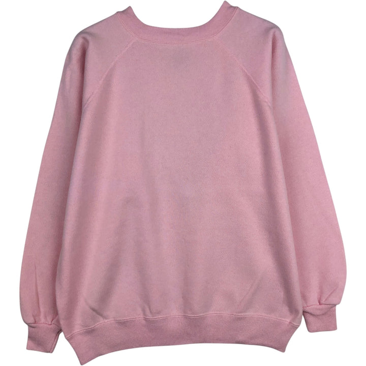 Vintage 90'S Hanes HER WAY plain blank sweatshirt, made in the USA, size L, women's. cotton pink type Vintage Second Hand