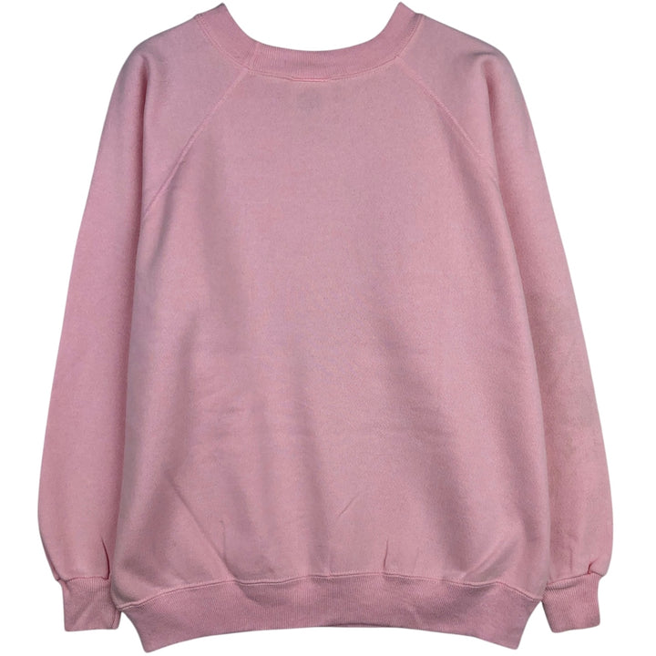Vintage 90'S Hanes HER WAY plain blank sweatshirt, made in the USA, size L, women's. cotton pink type Vintage Second Hand