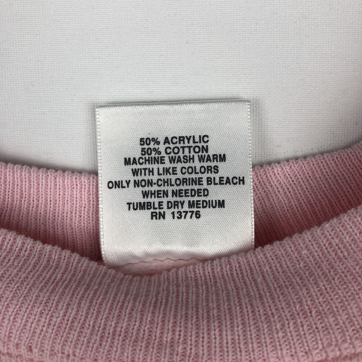 Vintage 90'S Hanes HER WAY plain blank sweatshirt, made in the USA, size L, women's. cotton pink type Vintage Second Hand