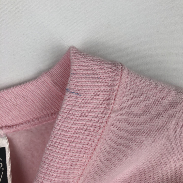 Vintage 90'S Hanes HER WAY plain blank sweatshirt, made in the USA, size L, women's. cotton pink type Vintage Second Hand