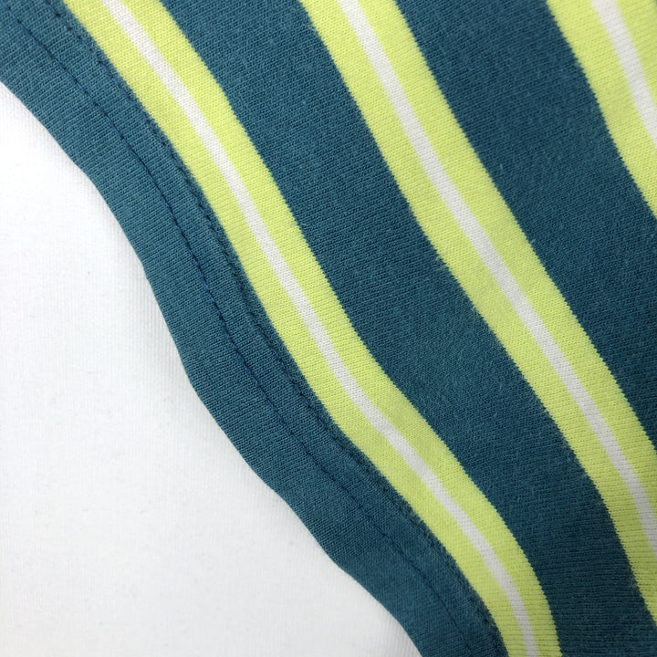 Carhartt WORK IN PROGRESS Short-Sleeve Striped T-Shirt, Women's Size L (approx.) cotton green type Vintage Second Hand