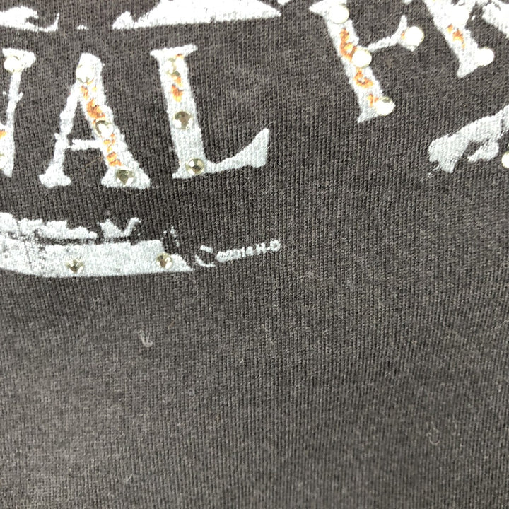 Harley-Davidson Rhinestone Long-Sleeve T-Shirt, Made in USA, Women's Size M (approx.) cotton black type Vintage Second Hand