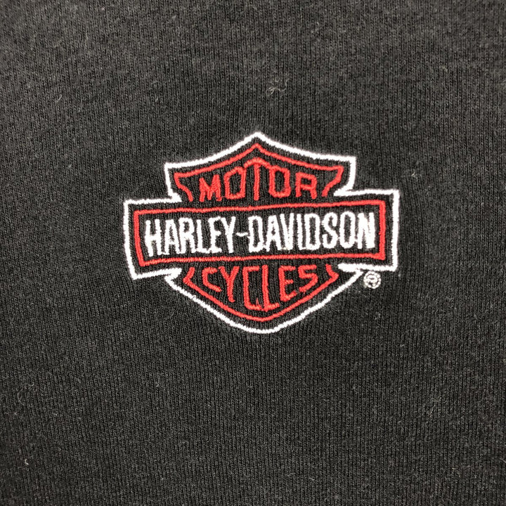 2000'S Harley-Davidson Mock Neck Long-Sleeve T-Shirt (Women's Size M) cotton black type Vintage Second Hand