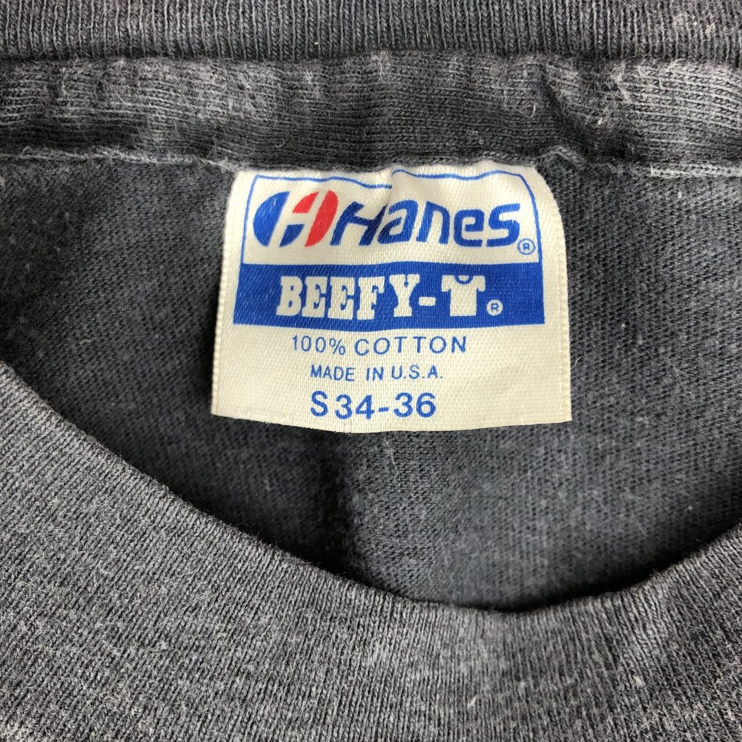 80'S Hanes Blue Tag Eagle Pattern Harley-Davidson Motorcycle T-Shirt, Men's Size S (Equivalent), Vintage cotton Charcoal Vintage Second Hand