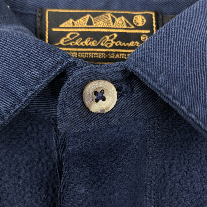 80s-90'S Eddie Bauer Black Tag Blank Sweatshirt, Made in Canada, Men's Size M (approx.), Vintage cotton navy blue type Vintage Second Hand