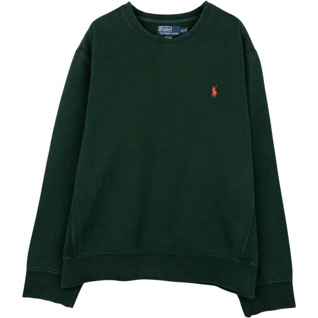 Ralph Lauren POLO by Ralph Lauren One Point Logo Sweatshirt Trainer Men's XL cotton green type Vintage Second Hand