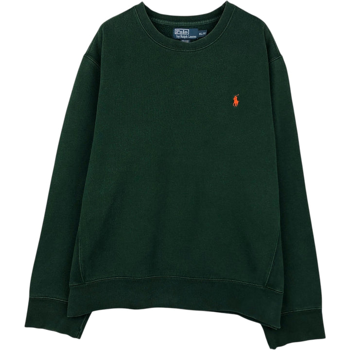 Ralph Lauren POLO by Ralph Lauren One Point Logo Sweatshirt Trainer Men's XL cotton green type Vintage Second Hand