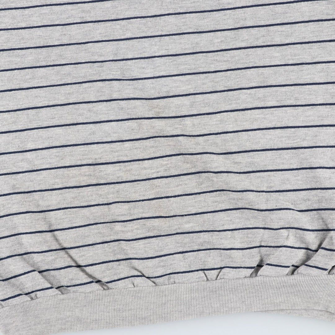 Border Pattern Sweatshirt (Men's Size M) unclear gray type Vintage Second Hand
