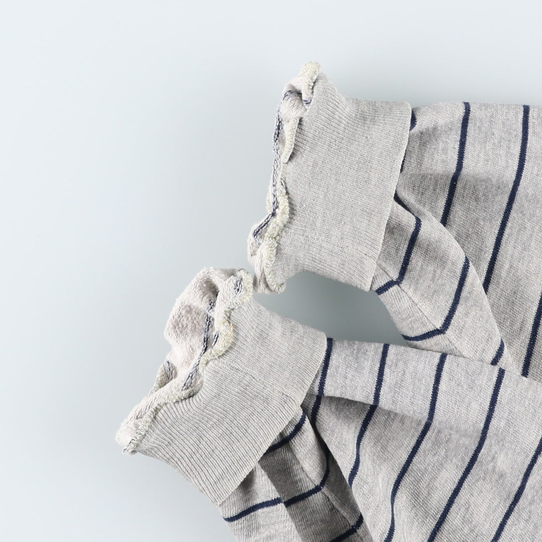 Border Pattern Sweatshirt (Men's Size M) unclear gray type Vintage Second Hand