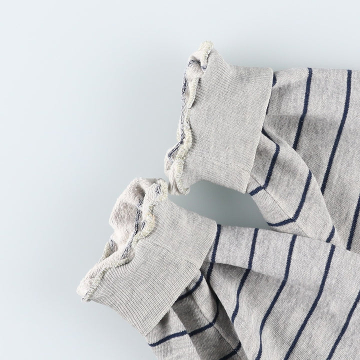 Border Pattern Sweatshirt (Men's Size M) unclear gray type Vintage Second Hand