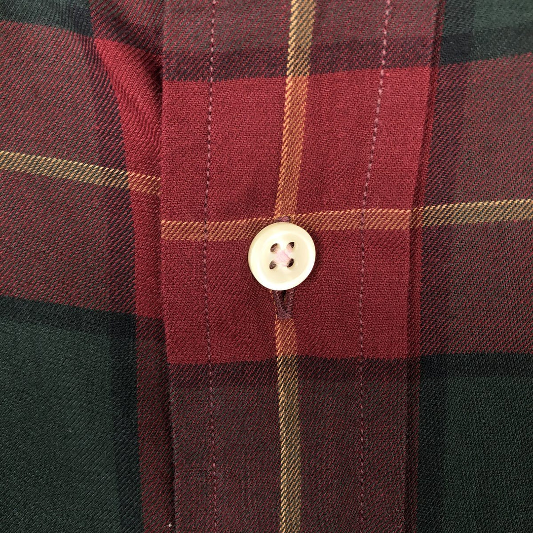 Ralph Lauren BLAKE long sleeve button down check shirt, men's size L cotton red type Vintage Second Hand