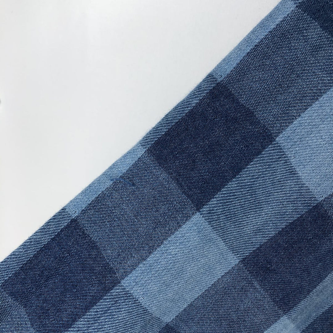 Ralph Lauren CLASSIC FIT Buffalo Check Long-Sleeve Button-Down Check Shirt, Men's Size M (approx.) cotton blue type Vintage Second Hand