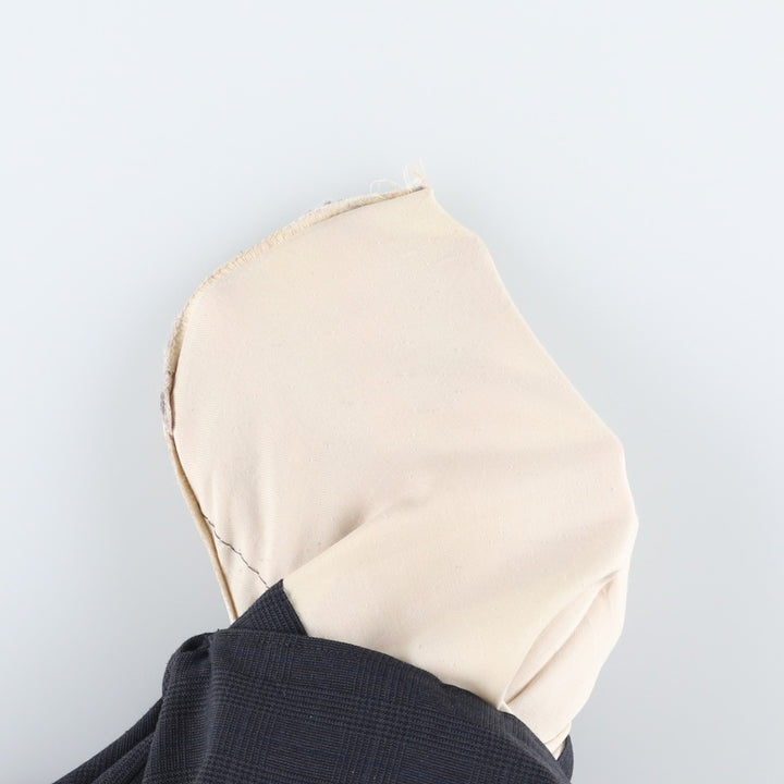 Gallery Check Pattern Two-Pleat Slacks Wide Pants Made in USA Men's W34 (approx.) polyester gray type Vintage Second Hand