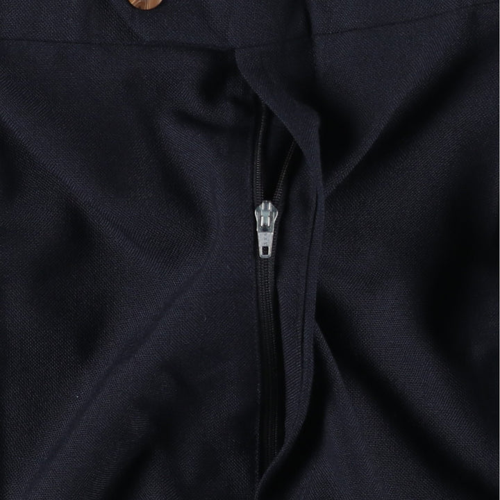 Charter Collection Wide-leg Slacks, Made in Canada, Men's Size W37 (approx.), Vintage polyester navy blue type Vintage Second Hand