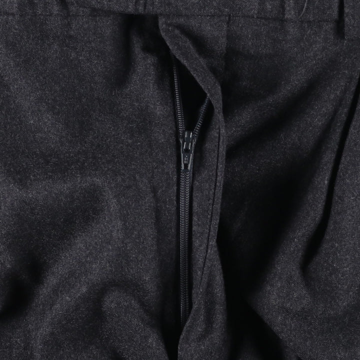 1990'S Grant Thomas Two-Pleat Wool Trousers, Made in Italy, Men's Size W34 (approx.), Vintage wool Charcoal Vintage Second Hand