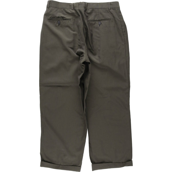 Two-pleat slacks for men, size W34 unclear gray type Vintage Second Hand