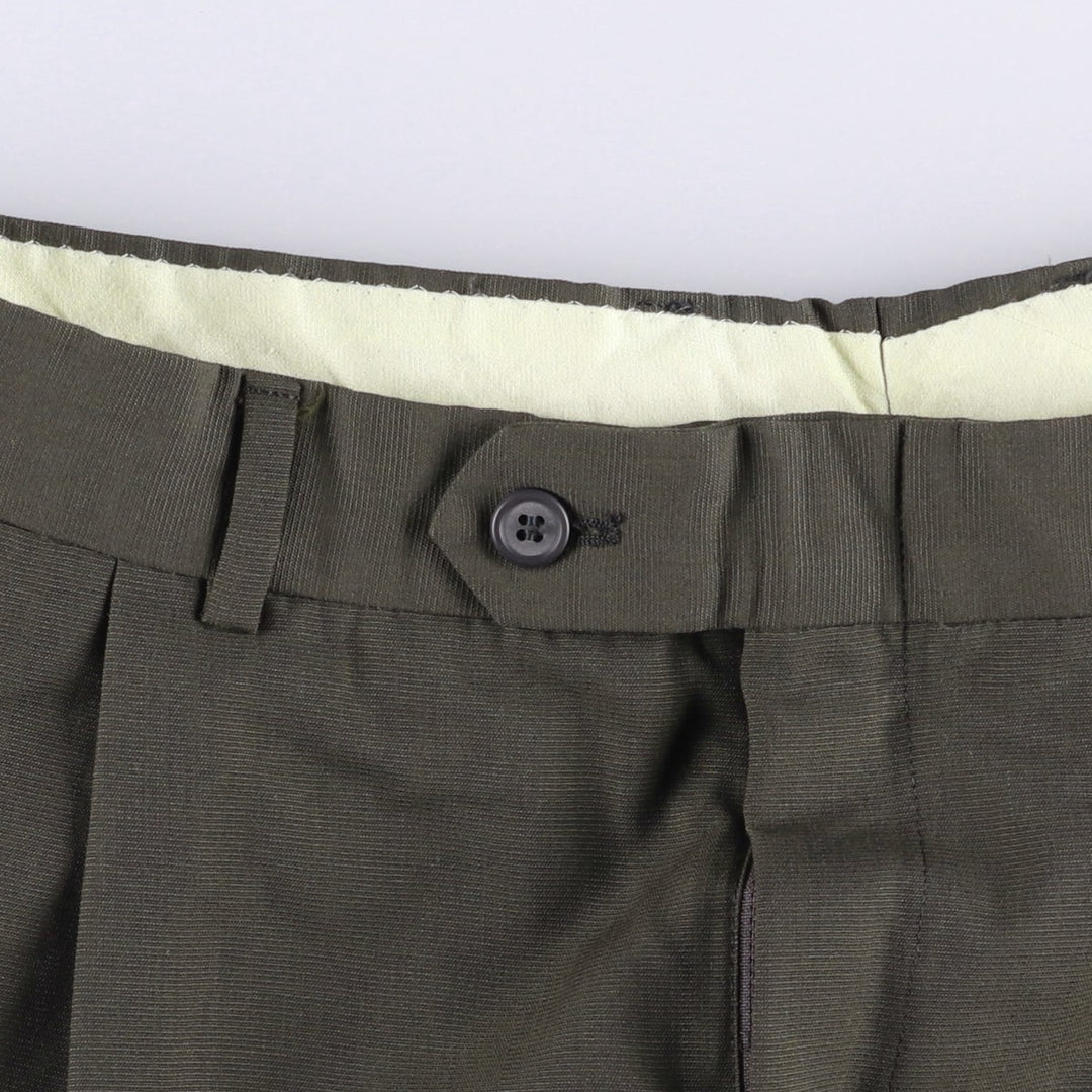 Two-pleat slacks for men, size W34 unclear gray type Vintage Second Hand