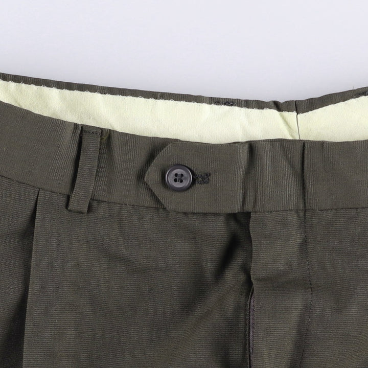 Two-pleat slacks for men, size W34 unclear gray type Vintage Second Hand