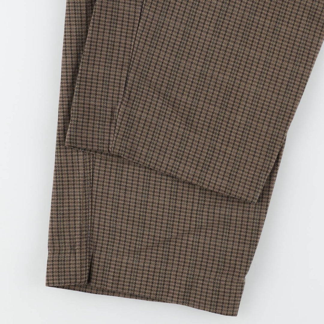 Two-pleat slacks for men (approximately W32) unclear brown type Vintage Second Hand