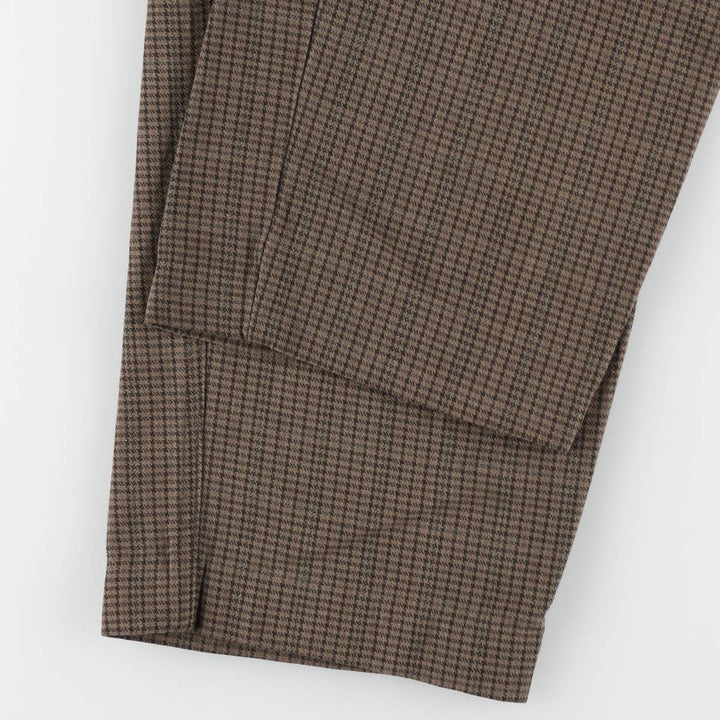 Two-pleat slacks for men (approximately W32) unclear brown type Vintage Second Hand