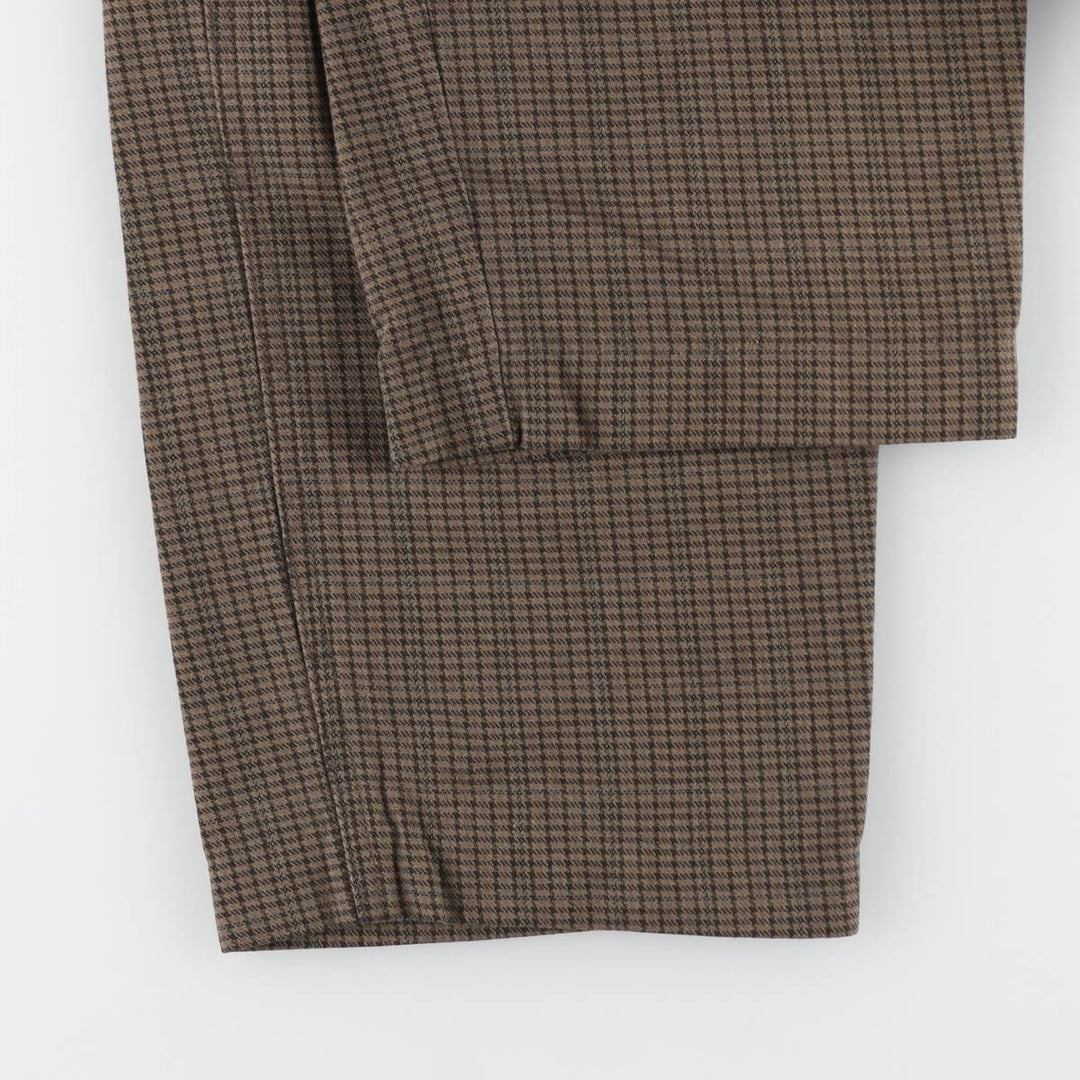 Two-pleat slacks for men (approximately W32) unclear brown type Vintage Second Hand