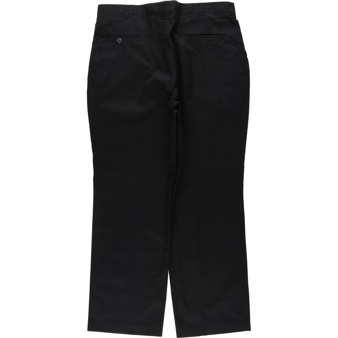 Plain, two-pleat slacks, made in the USA, men's size W35 (approx.) unclear black type Vintage Second Hand