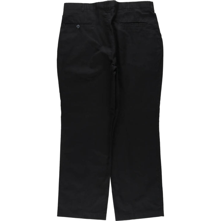 Plain, two-pleat slacks, made in the USA, men's size W35 (approx.) unclear black type Vintage Second Hand