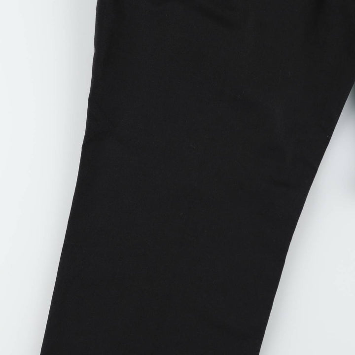 Plain, two-pleat slacks, made in the USA, men's size W35 (approx.) unclear black type Vintage Second Hand