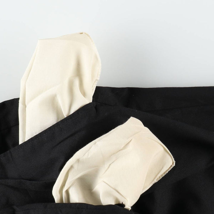 Plain, two-pleat slacks, made in the USA, men's size W35 (approx.) unclear black type Vintage Second Hand