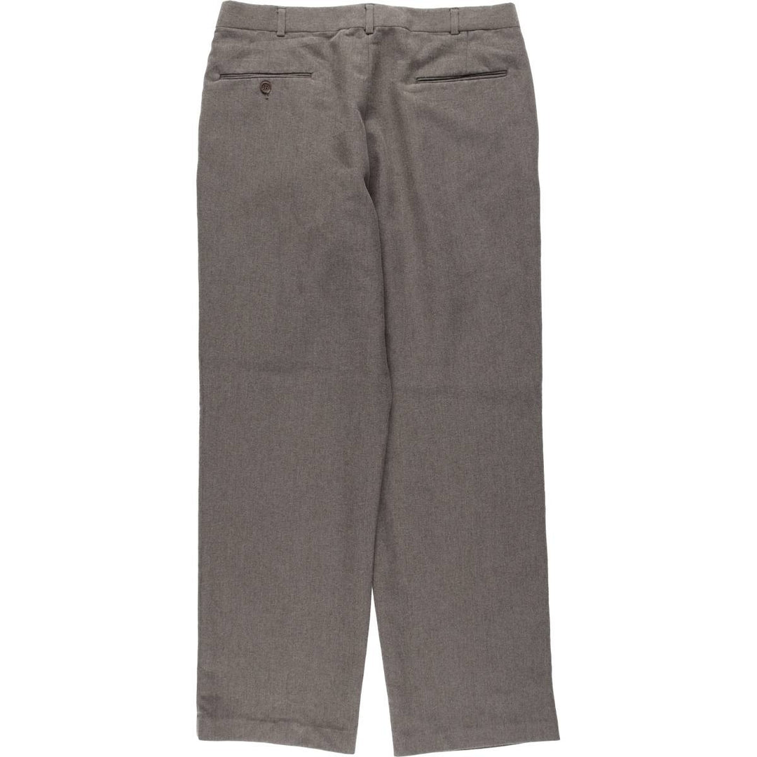 Plain slacks pants, made in the USA, men's size W33 (approx.) unclear brown type Vintage Second Hand